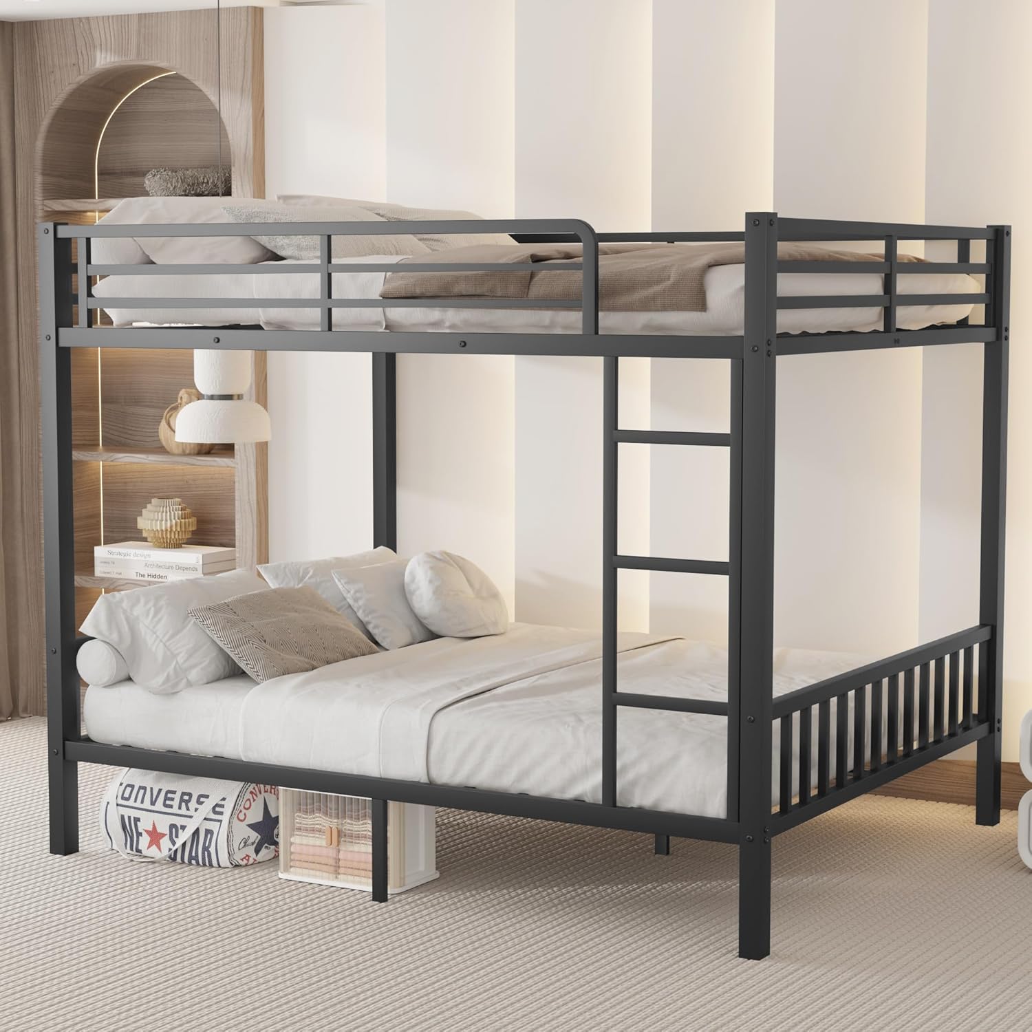 Queen Over Queen Metal Bunk Bed