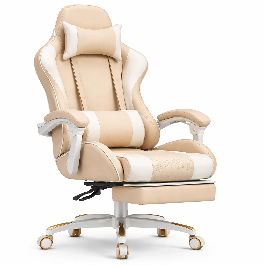 Gaming Stuhl Beige Komfortdesign- luxverano