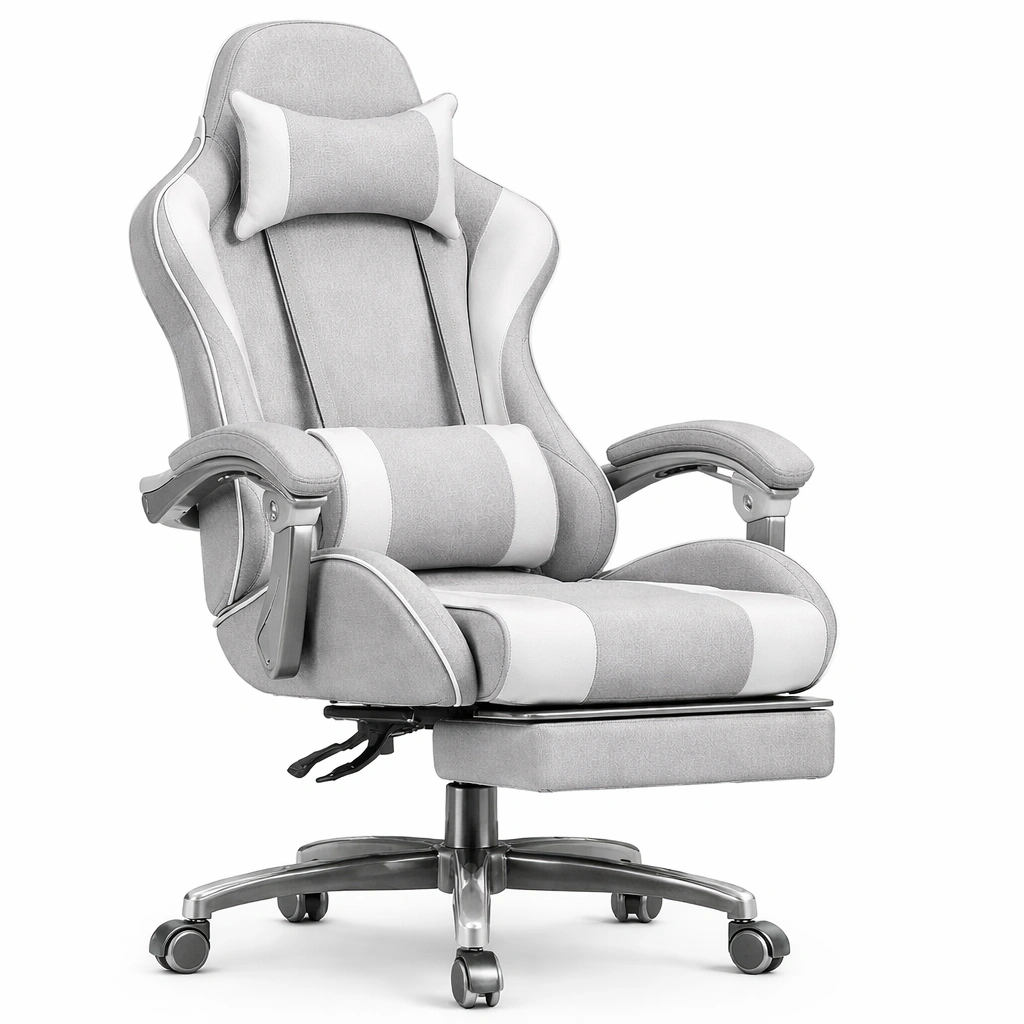 Gaming Stuhl Grau Ergonomisch-velmavio