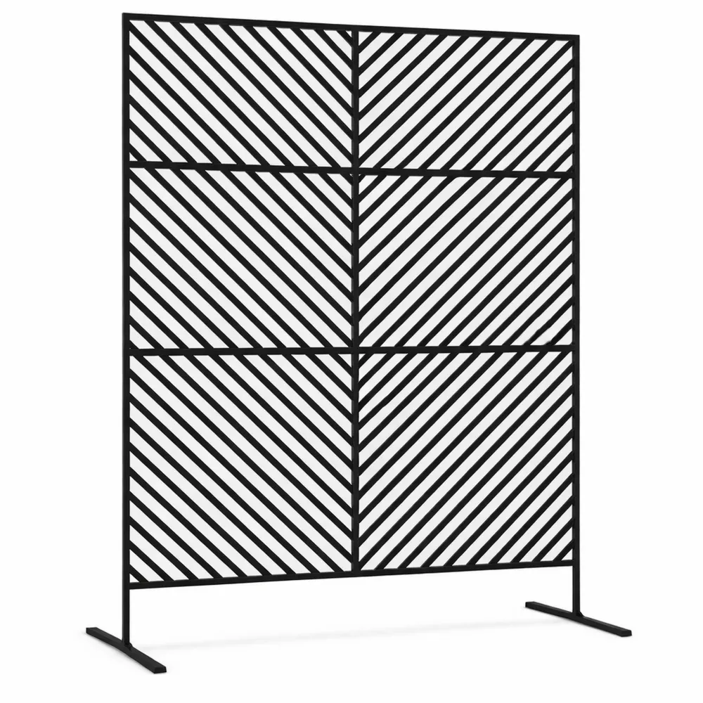 Écran Décoratif Extérieur en Métal avec Motif Géométrique