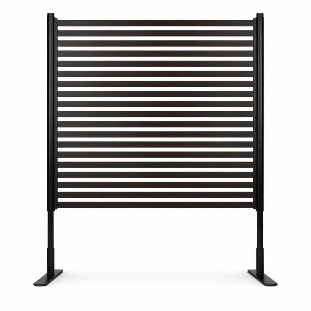 Panneau de jardin occultant en métal avec support, modulable, 93x22x150 cm