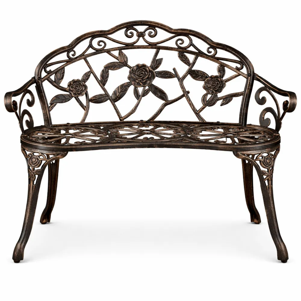 Banc de jardin en métal antique pour balcon et terrasse