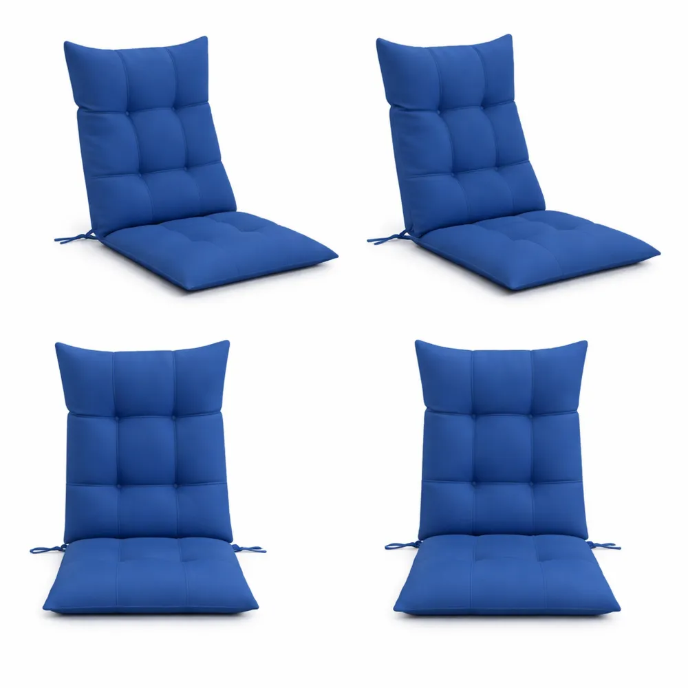 Ensemble de 4 coussins imperméables pour chaise à dossier haut
