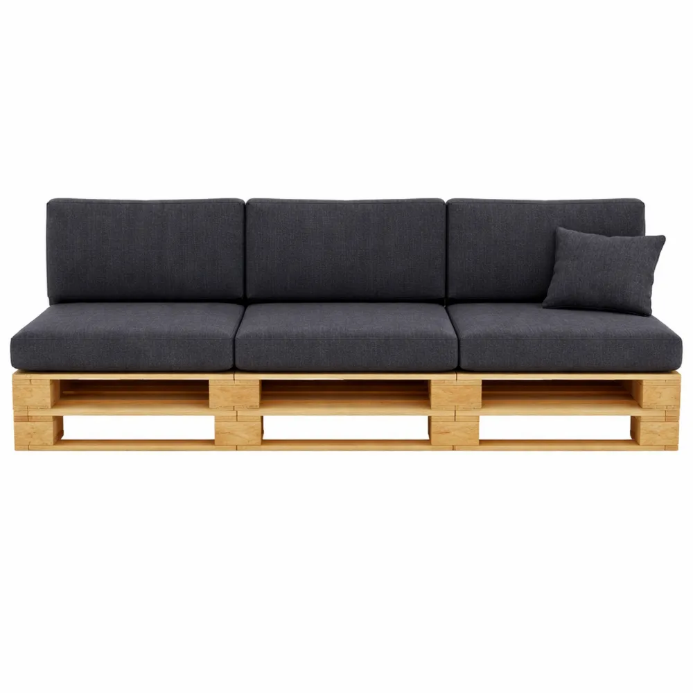 Ensemble Coussins pour Salon de Jardin, Intérieur et Extérieur, Anthracite