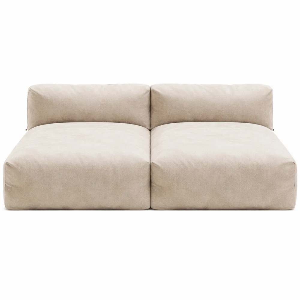 Ensemble de Jardin Modulable avec Méridiennes Beige