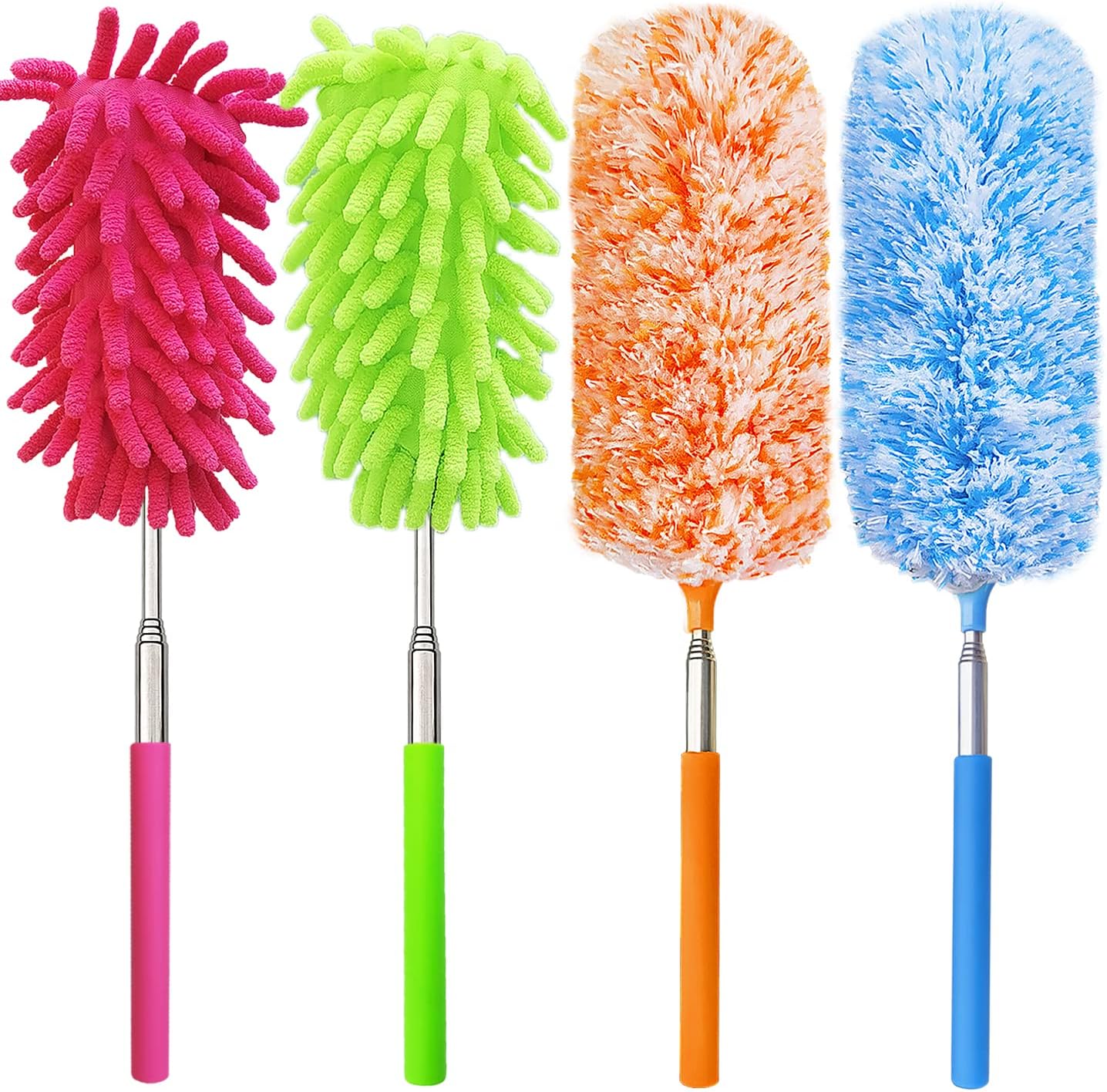 4 pcs Extendable and Washable Microfibre Feather Duster
