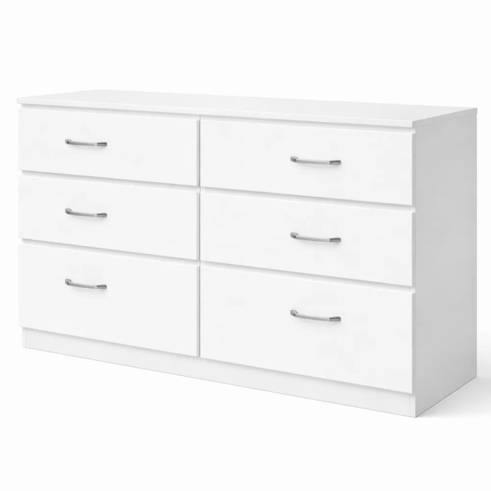 Cassettiera Moderna con 6 Cassetti per Soggiorno e Camera