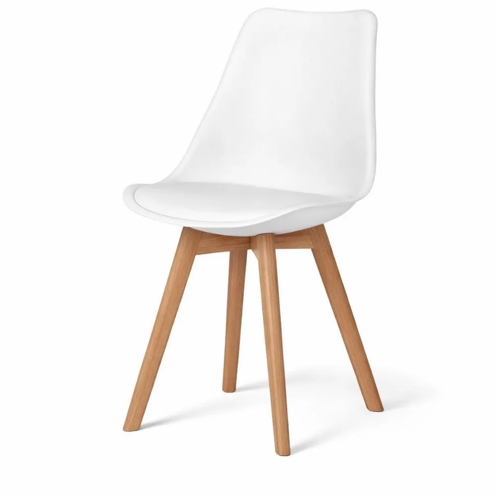 Set di 6 Sedie da Pranzo Scandinave Ergonomiche con Piedi in Legno e Cuscino Comodo