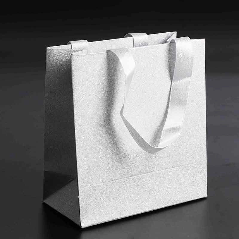 Jewelry gift bag with ribbon handles