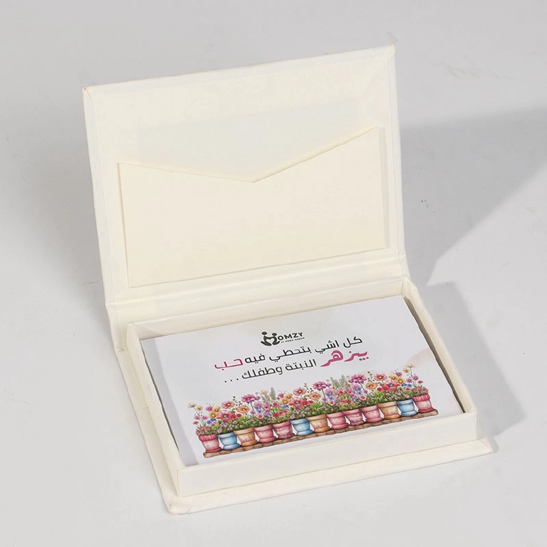 Custom Book-Shaped Magnetic Jewelry Box with Envelope Bag