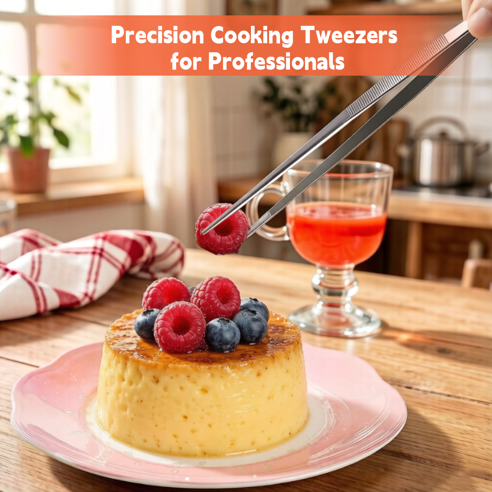ProGrip Stainless Steel Cooking Tweezers Set of 3