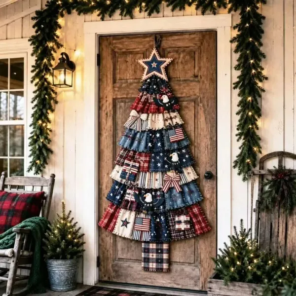 🧵🎄Beginner-Friendly DIY Oversized Patchwork Christmas Tree Door Hanging Kit 