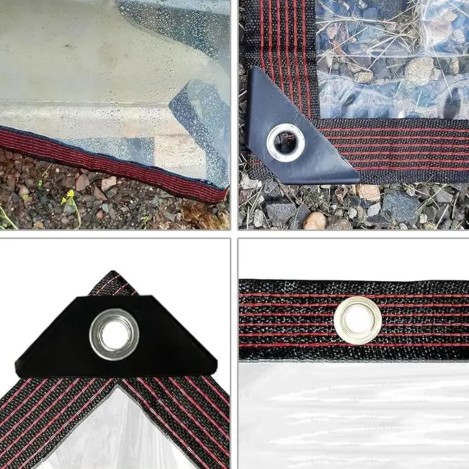 💦🌊 Heavy-Duty PVC Tarp - Weatherproof Clear Waterproof Tarp 