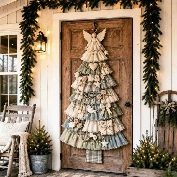 🧵🎄Beginner-Friendly DIY Oversized Patchwork Christmas Tree Door Hanging Kit 