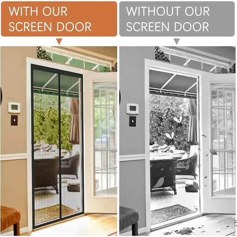 Magnetic Garage Screen Door for 2-Car Garage | Heavy Duty Mesh with Hands-Free Closure