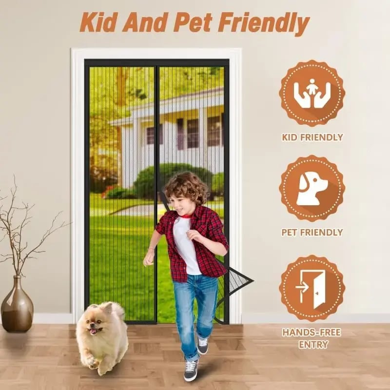 Magnetic Garage Screen Door for 2-Car Garage | Heavy Duty Mesh with Hands-Free Closure