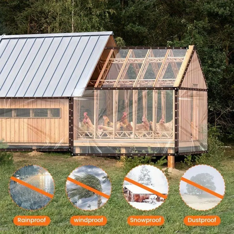 💦🌊 Heavy-Duty PVC Tarp - Weatherproof Clear Waterproof Tarp 