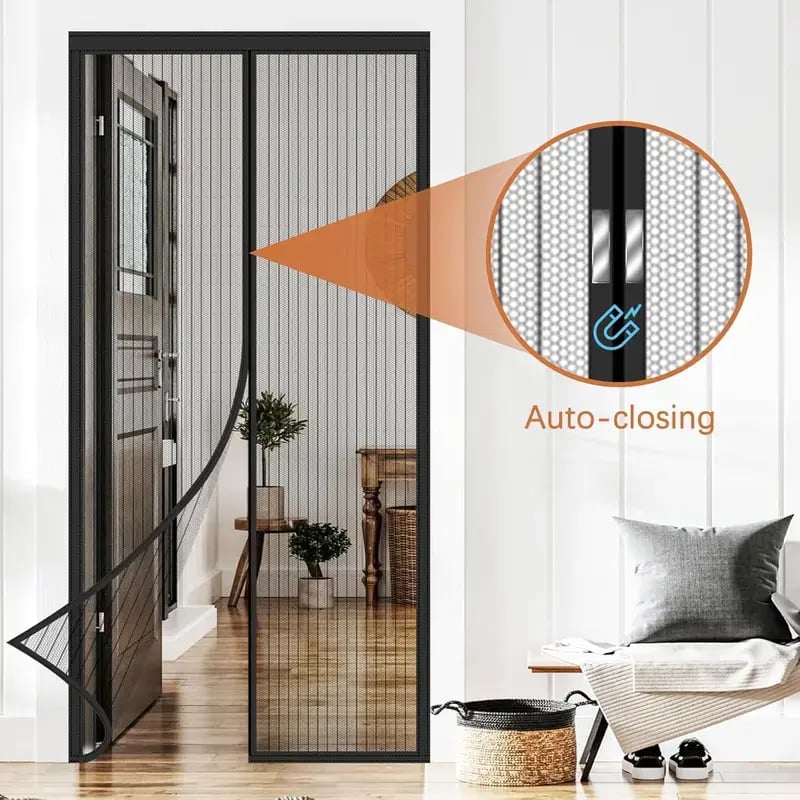 Magnetic Garage Screen Door for 2-Car Garage | Heavy Duty Mesh with Hands-Free Closure