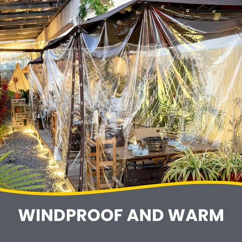 💦🌊 Heavy-Duty PVC Tarp - Weatherproof Clear Waterproof Tarp 