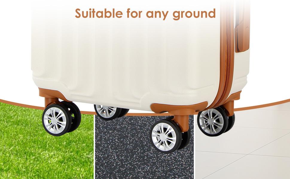 UUH Luggage set - 4pcs/6pcs/7pcs/8pcs/9pcs, Family Set with TSA Locks Durable Travel Free Suitcase