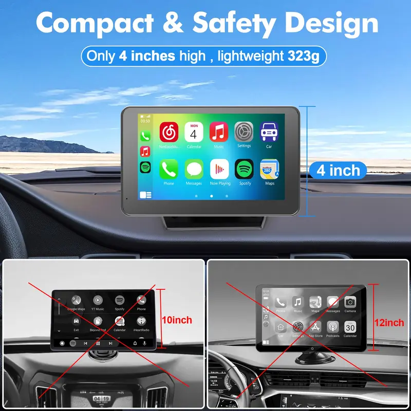 Upgraded Wireless CarPlay Screen for Andriod & Iphone