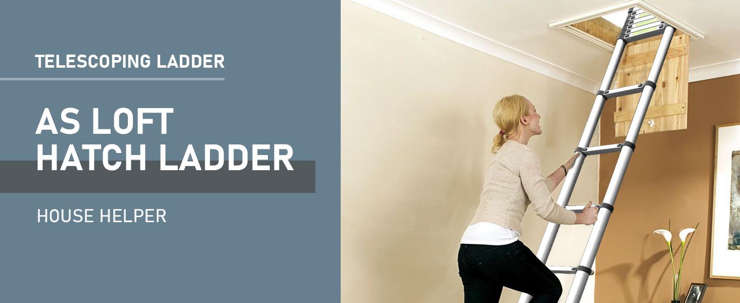 Telescopic extension ladder,aluminium one-touch telescopic folding with non-slip feet,portable multi- purpose indoor outdoor work ladder folding ladder collapsible extension,fathersdaygifts Telescopic extension ladder,aluminium one-touch telescopic folding with non-slip feet,portable multi- purpose indoor outdoor work ladder folding ladder collapsible extension,fathersdaygifts