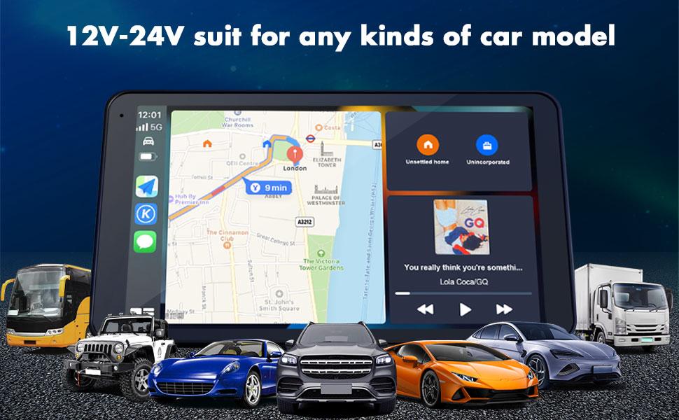 【PASLDA】2026 fathersdaygift-Upgraded Wireless CarPlay Screen for Andriod & Iphone : The Ultimate Portable Car Play Adapter for Seamless In-Car Entertainment