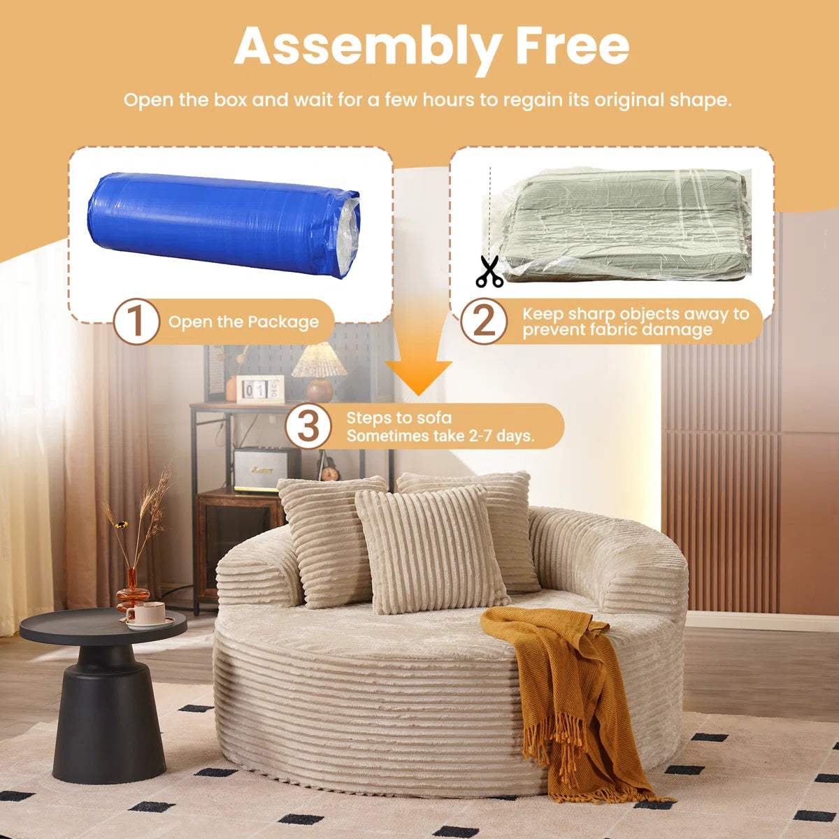 Lumen Boneless Round Foam Chair