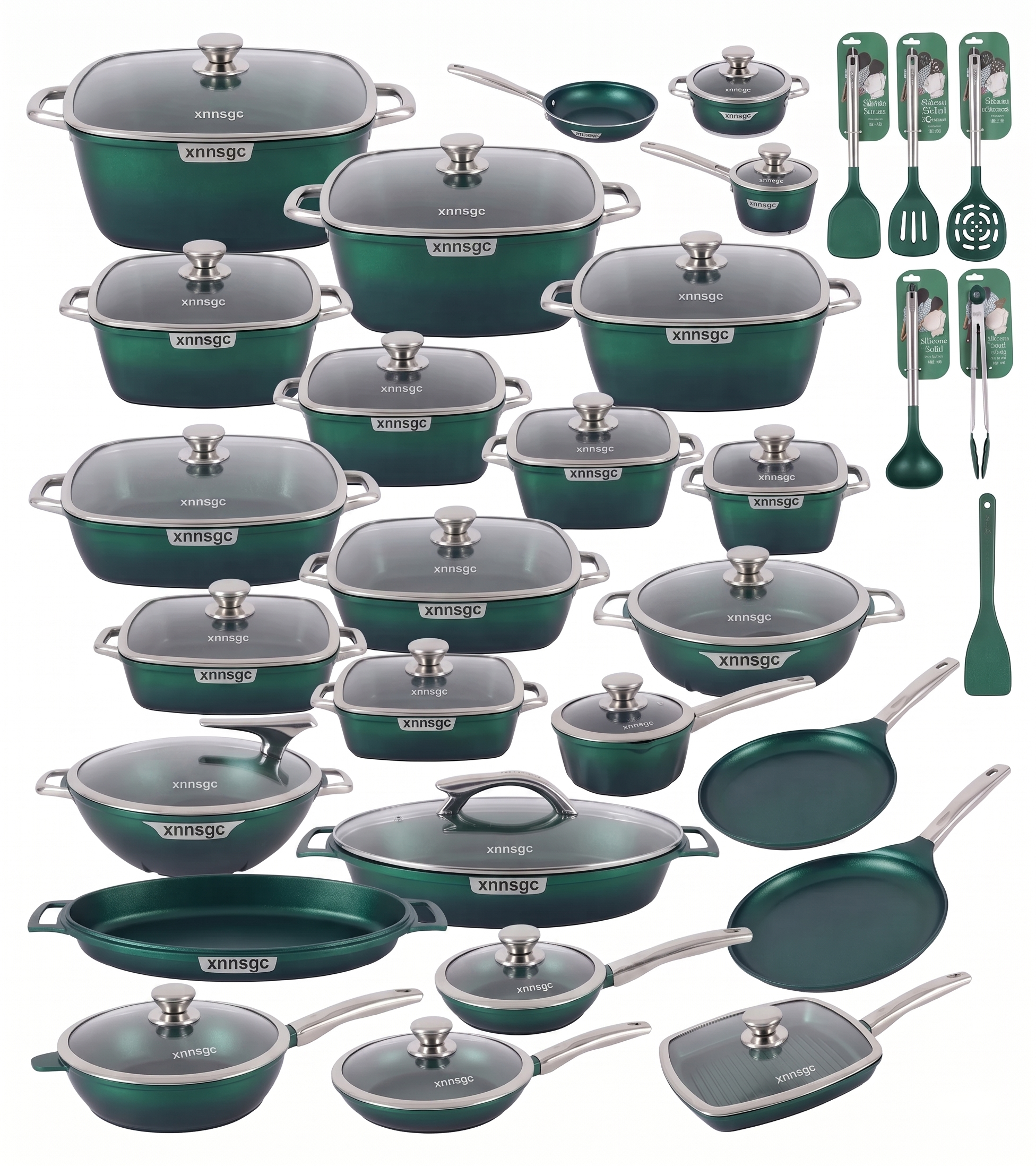 🎉Anniversary Sale - Cookware Set Pieces Non Stick Multi Layer Granite Coating