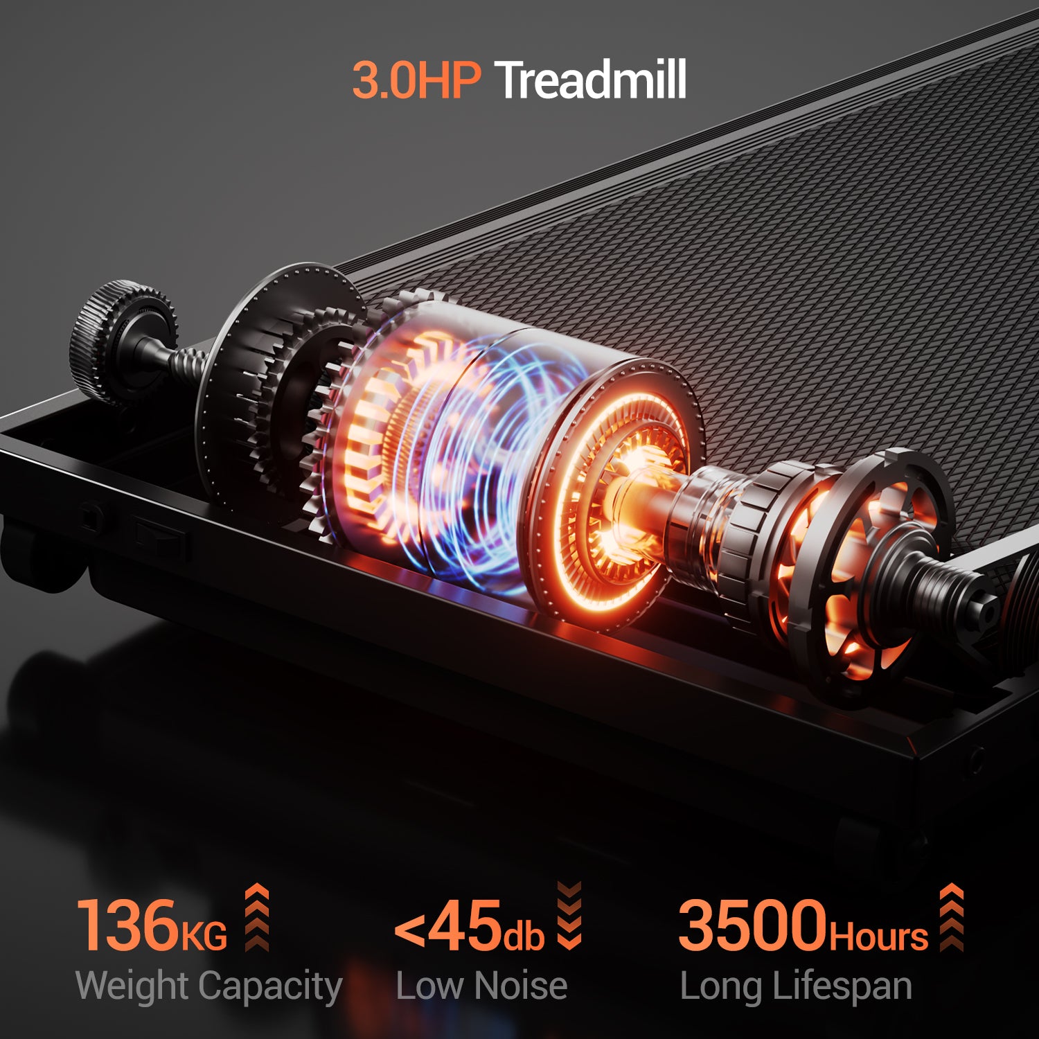 Foldable Treadmill with 10%/15% Incline for Home and Office