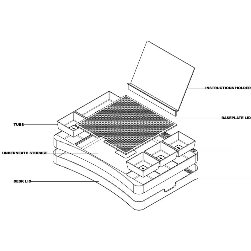 Portable Brick Building Desk – Creative Lap Desk for Bricks & Blocks