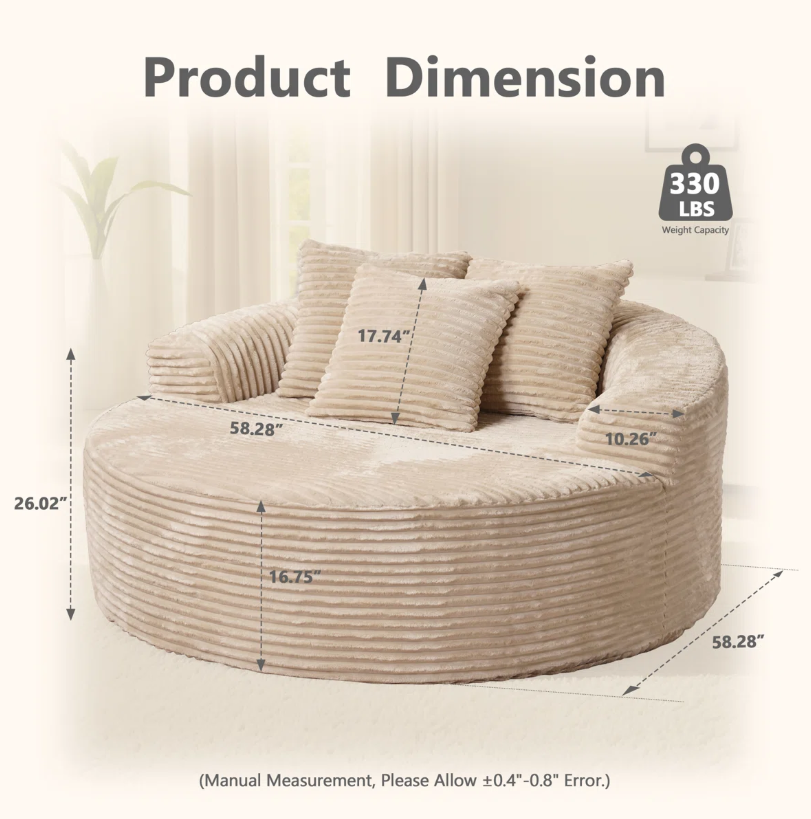 Lumen Boneless Round Foam Chair