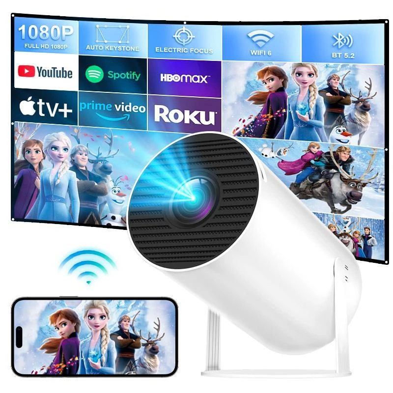  2026 New Upgraded High-Definition Smart Projector, Portable Projector