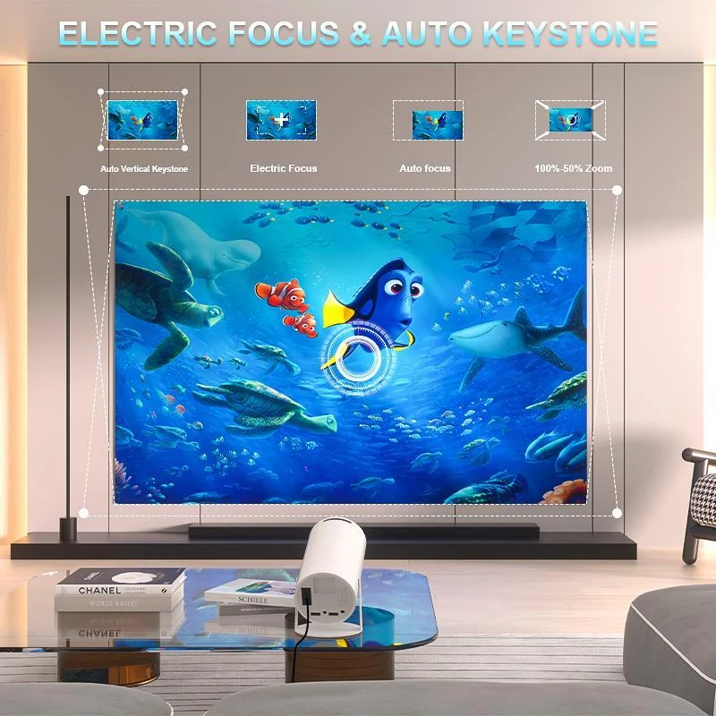  2026 New Upgraded High-Definition Smart Projector, Portable Projector