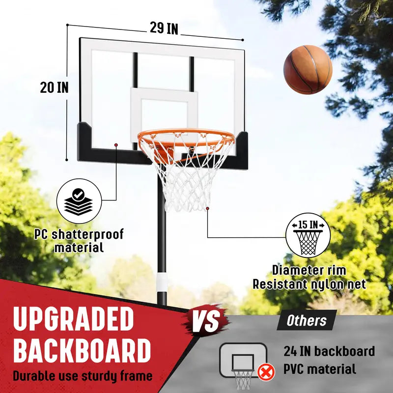 Lumen Adjustable & Portable Basketball Hoop