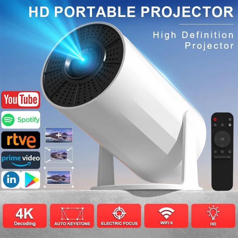  2026 New Upgraded High-Definition Smart Projector, Portable Projector