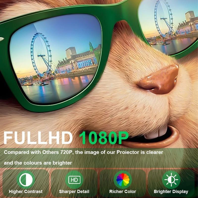  2026 New Upgraded High-Definition Smart Projector, Portable Projector