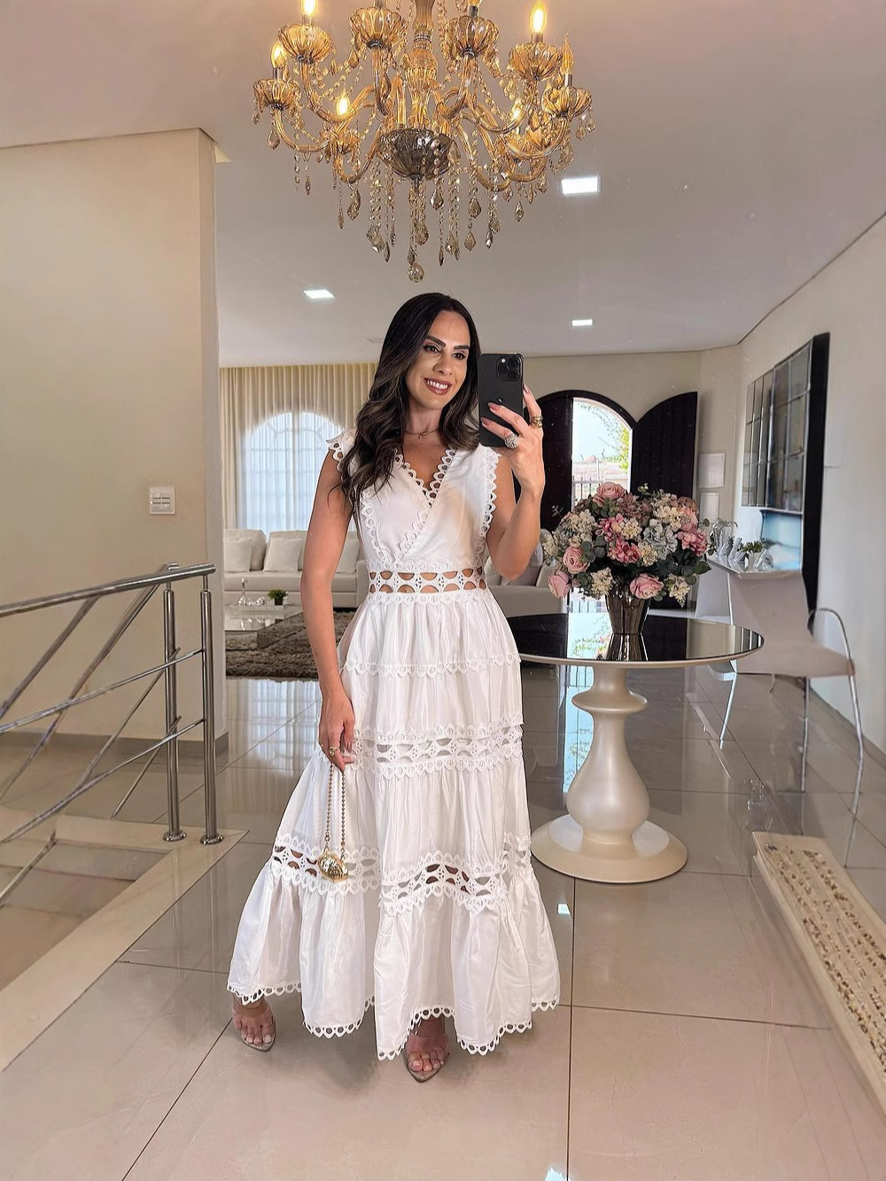 V-neck Hollow Dress (Buy 2 Free Shipping)
