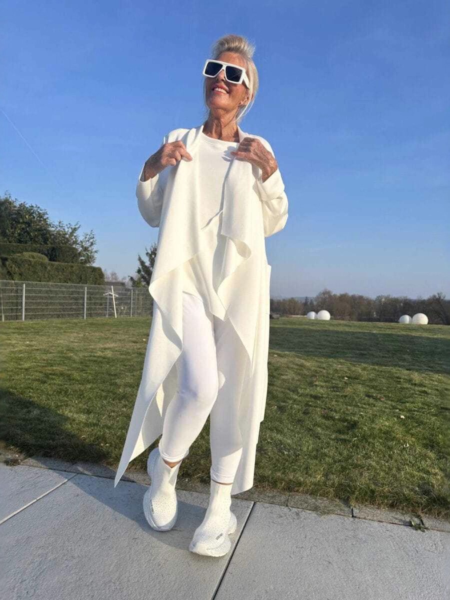 Relaxed Fit Drape Open Jacket with Pockets (Buy 2 Free Shipping)