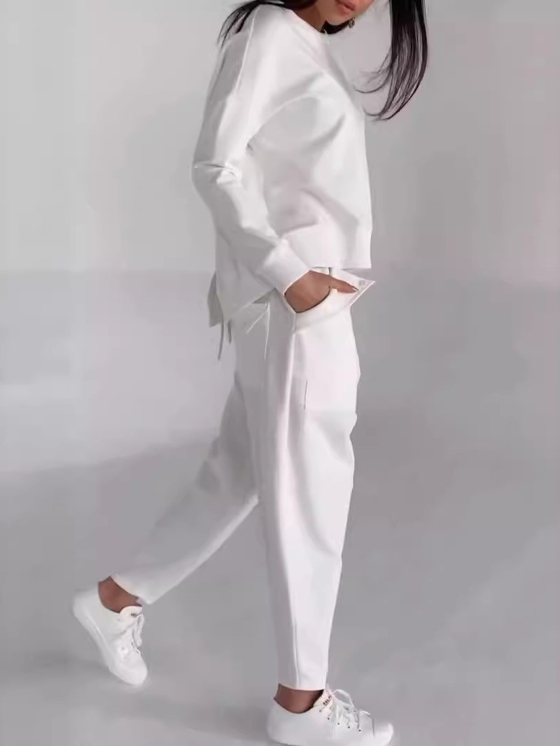 Minimalist Lace-Up Back Top and Pocket Pants Set (Buy 2 Free Shipping)