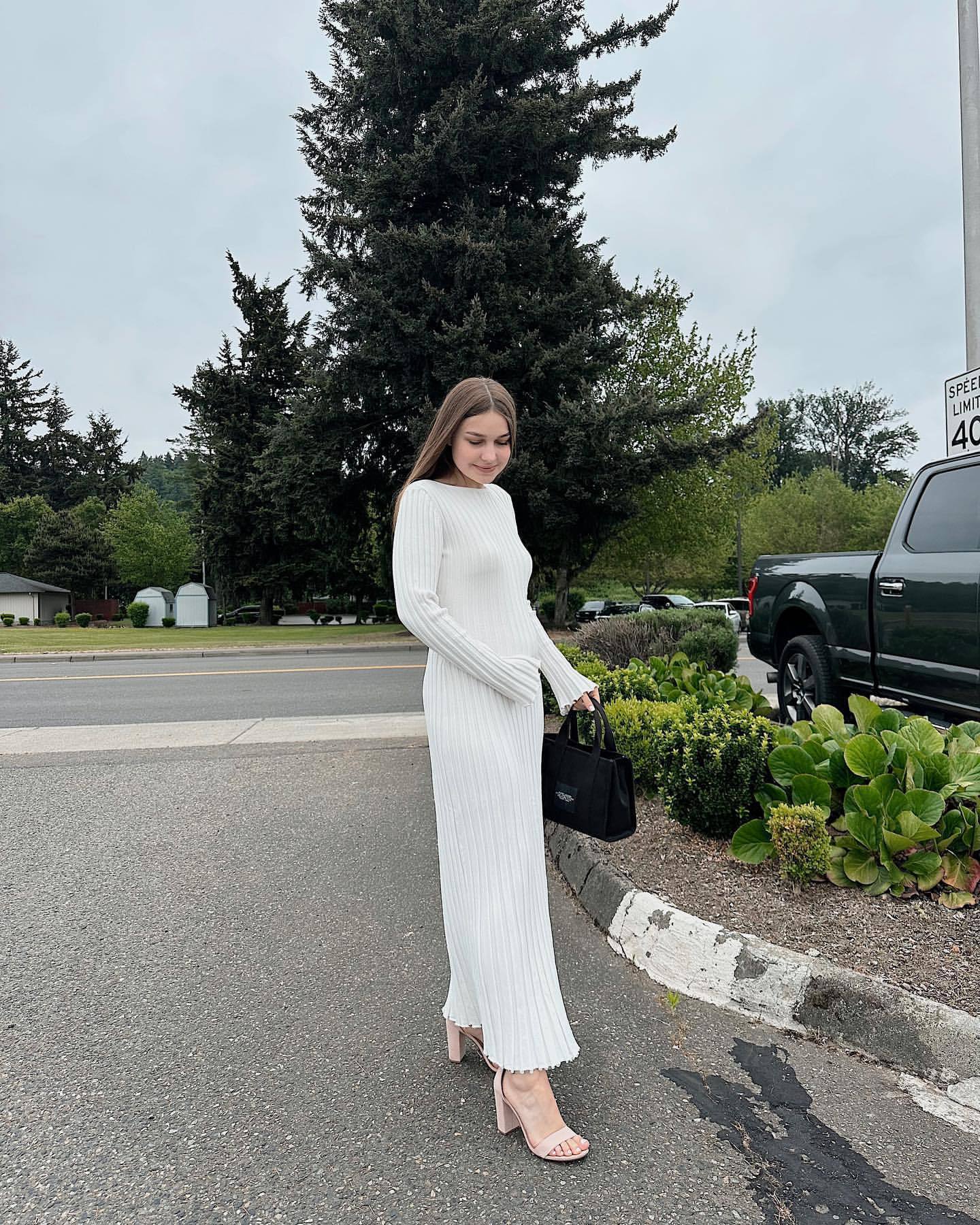 2024 Fall New Sleeved Knit Dress(Buy 2 Free Shipping)