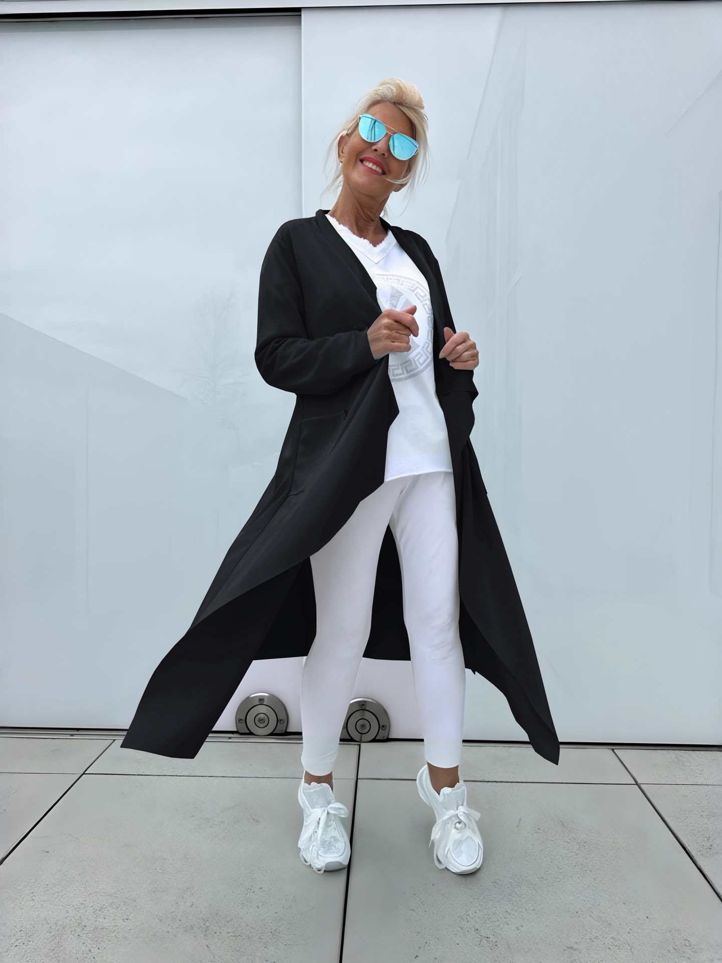 Relaxed Fit Drape Open Jacket with Pockets (Buy 2 Free Shipping)