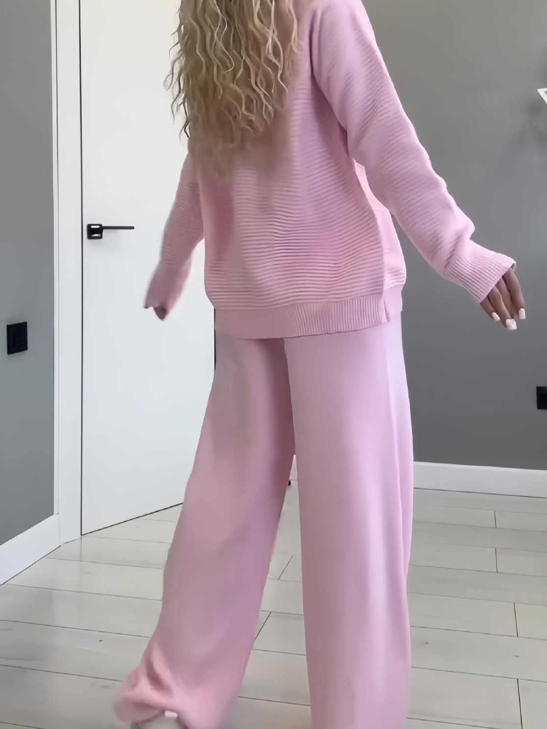 Casual Zip-Up Knit Lounge Two Piece Set (Buy 2 Free Shipping)