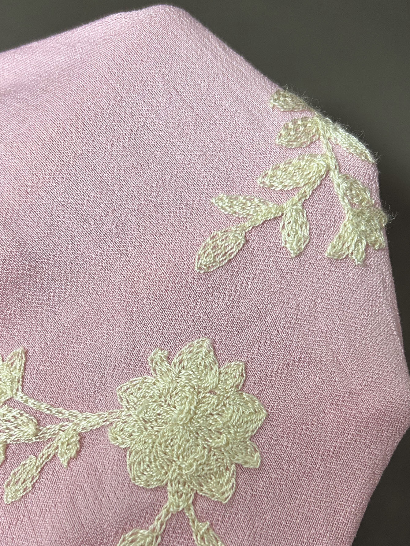 Elegant Floral Embroidery Ruffle Cuff Button Blouse