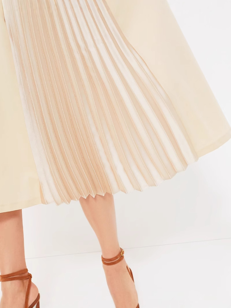 Elegant Twist Waist Pleated Panel Midi Dress (Buy 2 Free Shipping)