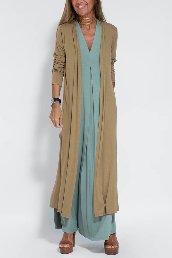 Last Day Promotion🔥Elegant Solid Color Sleeveless Maxi Dress(BUY 2 FREE SHIPPING)