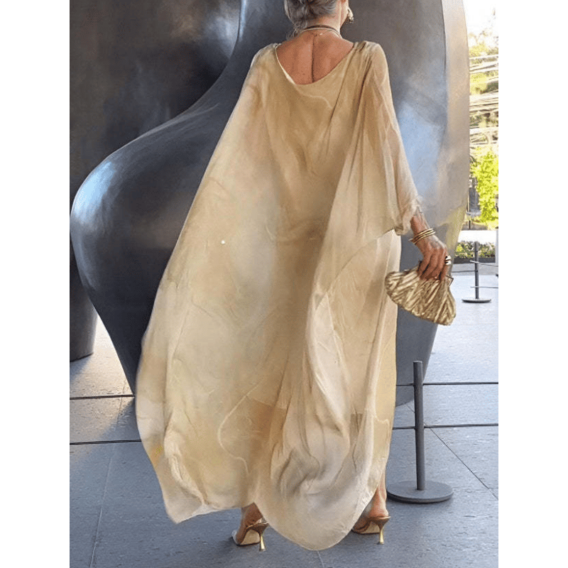 Last Day 49% OFF🔥Elegant Chiffon Marbleized Print Dress(BUY 2 FREE SHIPPING)
