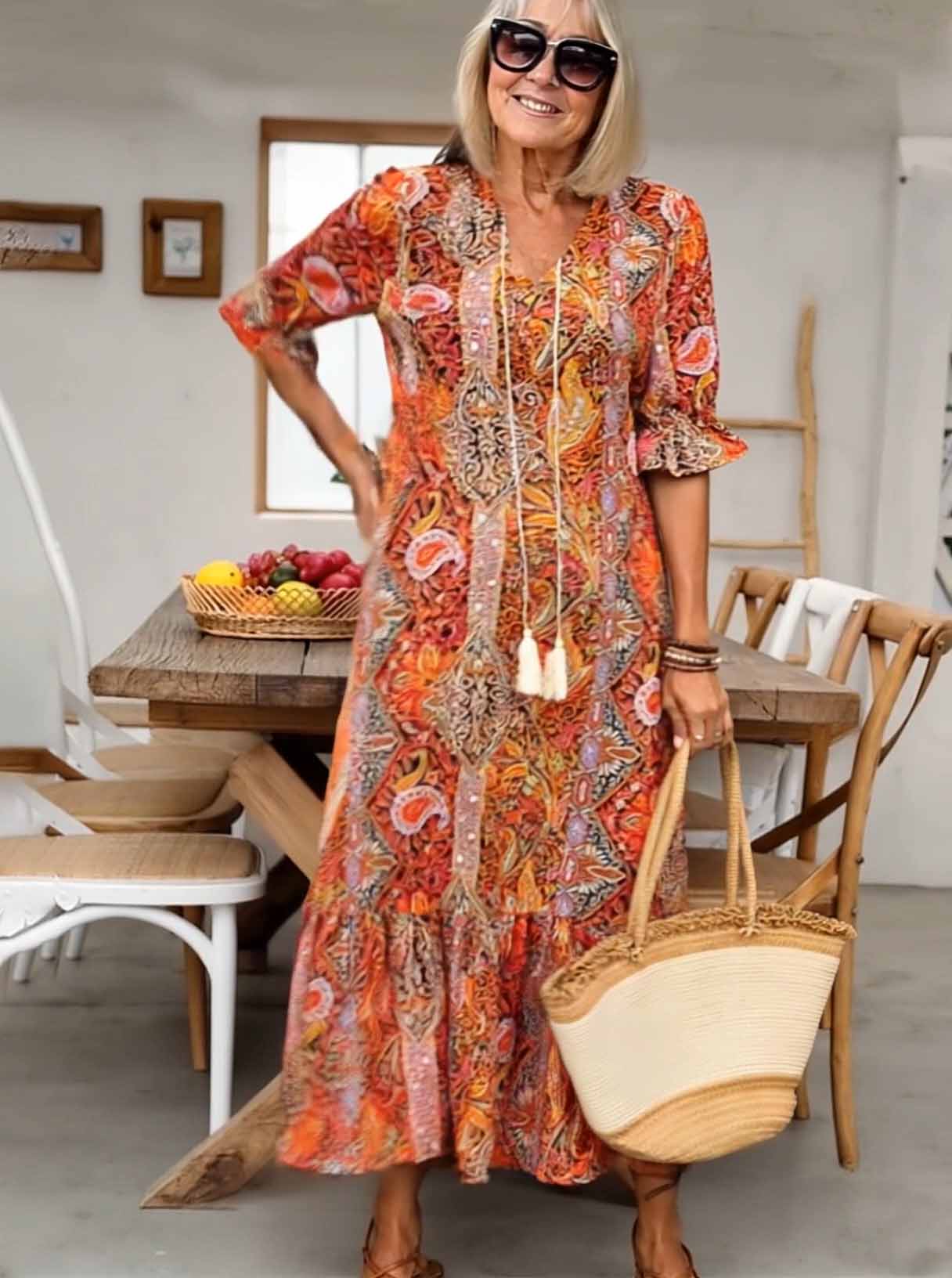 Bohemian Printed Maxi Dress – Effortless Elegance for Every Day (Buy 2 Free Shipping)
