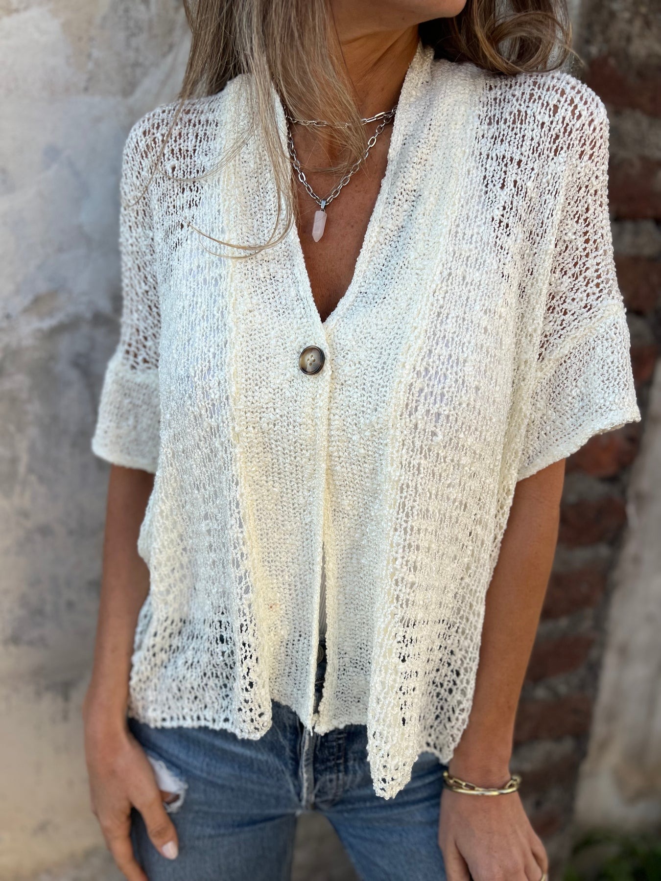 One Button Woven Shirt