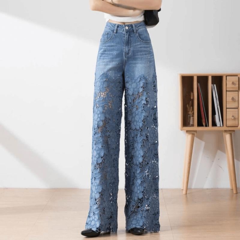 Last DAY 49% OFF❤️Hollow Lace Patchwork Jeans(BUY 2 FREE SHIPPING)